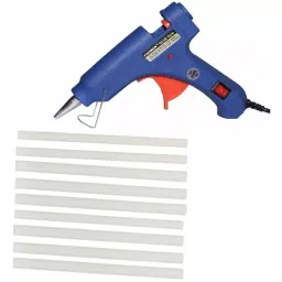FADMAN Mini 20 W Trigger Feed Hot Glue Gun Blue With 9 Stick, FD20W-9