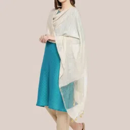 Dupatta Bazaar Dull Gold Linen Dupatta image 3
