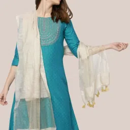Dupatta Bazaar Dull Gold Linen Dupatta image 4
