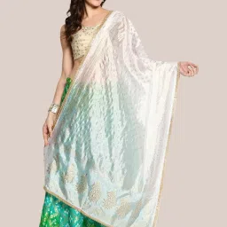 Dupatta Bazaar White Zari Work Dupatta image 1