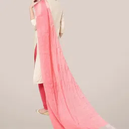Dupatta Bazaar Coral Linen Dupatta image 2