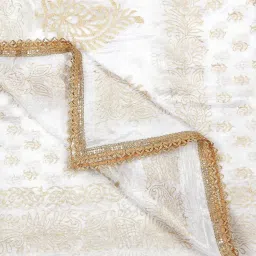 Dupatta Bazaar White Zari Work Dupatta image 5