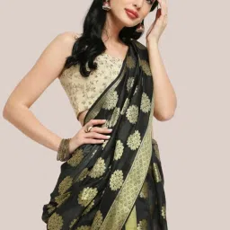 Dupatta Bazaar Black Woven Pattern Dupatta image 5