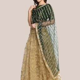 Dupatta Bazaar Bottle Green Embellished Dupatta image 3