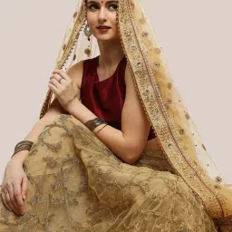 Dupatta Bazaar Gold Zari Work Dupatta image 3