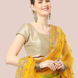 Dupatta Bazaar Mustard Zari Work Dupatta image 5