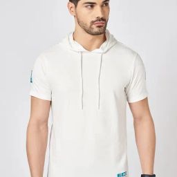 Ajile By Pantaloons White Cotton Slim Fit Printed Hooded T-Shirt-image-97