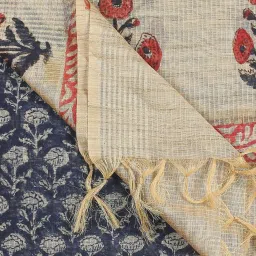 Dupatta Bazaar Navy Cotton Printed Dupatta image 4