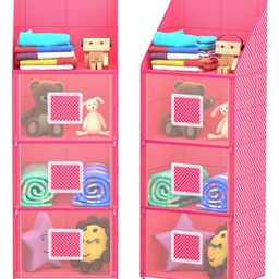 Kuber Industries Pink Set of 2 Regular Multi-Utility Organisers image 2