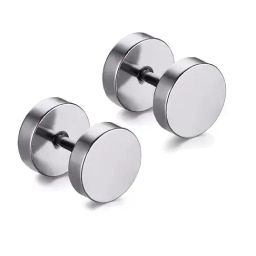 Peora 316L Stainless Steel 8 mm Disk Style Stud Earrings-image-46