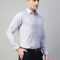 Hancock White Slim Fit Checked Shirt-picture-28