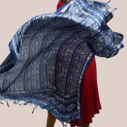 Dupatta Bazaar Blue Printed Dupatta image 4