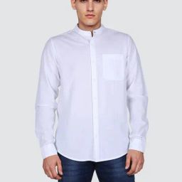 Lee White Cotton Solid Shirt-picture-44