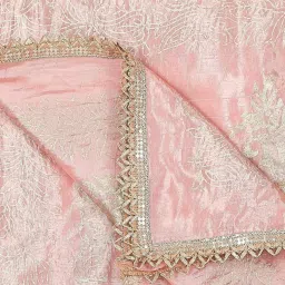 Dupatta Bazaar Peach Zari Work Dupatta image 5