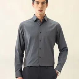 Arrow Brown Cotton Regular fit Geometric Formal Shirt-picture-29