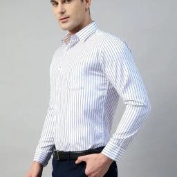 Hancock White Slim Fit Checked Shirt-image-43