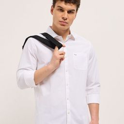 THE BEAR HOUSE Men Solid Spread Collar Cotton Casual Shirt-image-64