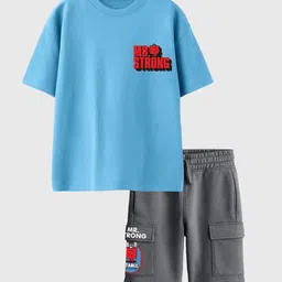 Nap Chief Unisex Kids Printed T-shirt with Shorts-image-94