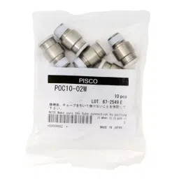 PISCO Tube Fitting Straight with Hexagon Socket 20.7 mm, POC10-02W (Bag Of 10 Pcs)-picture-17