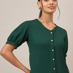 The Roadster Lifestyle Co V Neck Regular Top-image-11