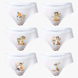 Bodycare Kids White Printed Briefs (Pack of 6)-image-35