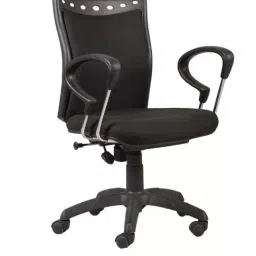 Parin Techno High Back Office Chair Fixed Arm|PC 907 Black|-Black-image-81