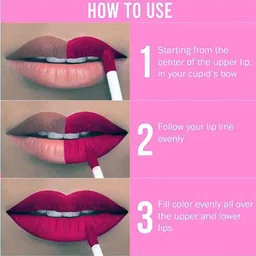 FOPE Set Of 4 Pout Perfect Smudge-Free Liquid Lipstick - 4 ml Each Shade - 01-02-08-10 image 5