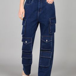 DressBerry Women Comfort Wide Leg High-Rise Light Fade Acid Wash Stretchable Jeans-image-40