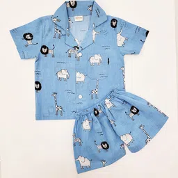 Freesia Array Unisex Kids Printed Night suit-picture-7