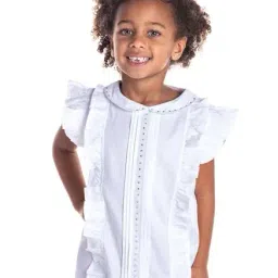 Cherry Crumble By Nitt Hyman Kids White Cotton Top-image-81