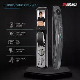 GOLENS Luxurious Design Wifi Digital Door Lock with LCD Display Biometric, X24 image 2