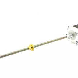 Invento Nema 23 25 Kg-cm Stepper Motor + Flexible coupling + 800mm (0.8 mtr) 8mm M8 1.25mm Pitch Threaded Rod + Brass Nut ISC 1204-X7-8