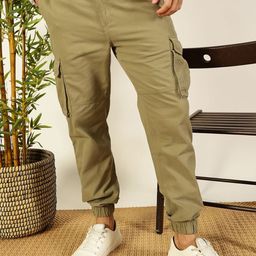 Thomas Scott Men Classic Regular Fit Easy Wash Cargos Trousers-picture-31