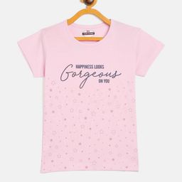 Fort Divine girls Talking Wording printed top L.PINK-image-57
