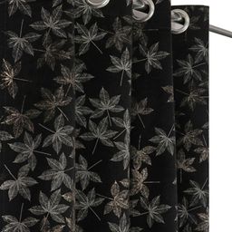 Aura Black & Gold 3 Pieces Ethnic Motifs Velvet Room Darkening Long Door Curtains-picture-15