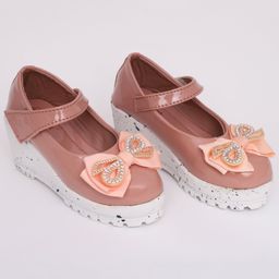 Mine Sole Embellished Bow Bellies - Peach-image-10