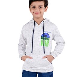 3PIN Full Sleeves Nothing But Win & Football Printed Hooded Sweatshirt - White-picture-8