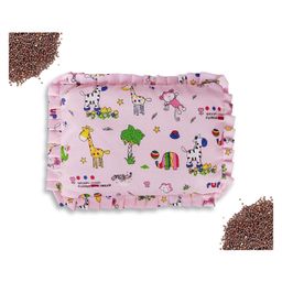 Cotton Head Shaping Mustard Seed Rai Head Shaping Baby Pillow Jungle Print - Pink-image-85