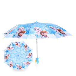 John's Umbrella  Disney Frozen  Print 2 Fold Straight Umbrella with Whistle - Multicolor-24