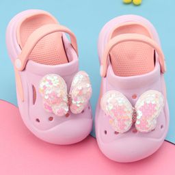 Oh! Pair Butterfly Applique Clogs with Back Strap - Purple-image-96