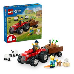 LEGO City Red Farm Tractor with Trailer & Sheep Toy 116 Pieces - 60461-5