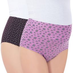 Bella Mama Cotton Elastane High Coverage Panties Pack of 2 (Color & Print May Vary)-picture-21