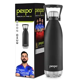 Pexpo Black Single Stainless Steel Water Bottle-41