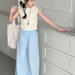 LULU & SKY Girls Round Neck Short Sleeves Top With Trouser-image-34