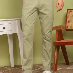 encore by INVICTUS Men Slim Fit Mid-Rise Cotton Trousers-picture-33