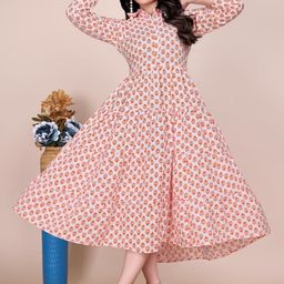 VenderVilla Ethnic Motifs Printed Shirt Collar Tiered Fit and Flare Midi Dress-image-86