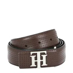 Tommy Hilfiger Darius Brown Leather Waist Belt for Men-image-8