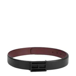 Tommy Hilfiger Colten Black & Burgundy Leather Reversible Belt for Men-image-11