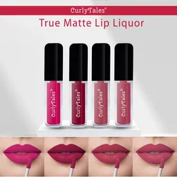 CurlyTales Set of 4 True Matte Lip Color 4 ml - Shade 05, 07, 08, 10-21