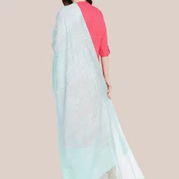 Dupatta Bazaar Light Blue Linen Dupatta image 2